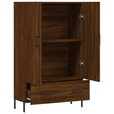 Kaappi ruskea tammi 69,5x31x115 cm tekninen puu