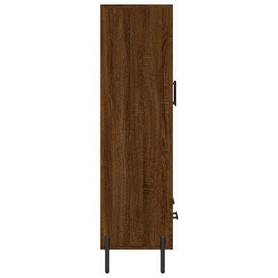 Kaappi ruskea tammi 69,5x31x115 cm tekninen puu