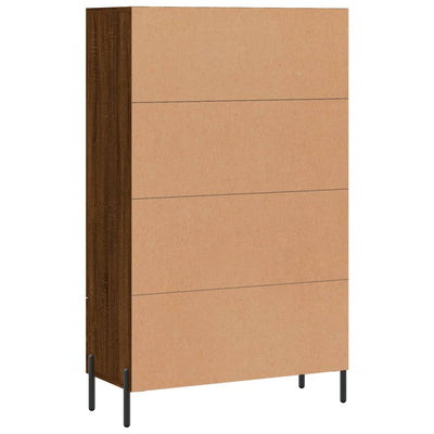 Kaappi ruskea tammi 69,5x31x115 cm tekninen puu