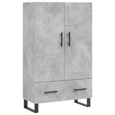 Kaappi betoninharmaa 69,5x31x115 cm tekninen puu