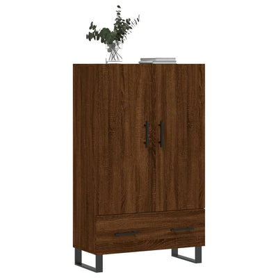 Kaappi ruskea tammi 69,5x31x115 cm tekninen puu