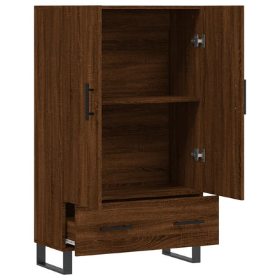 Kaappi ruskea tammi 69,5x31x115 cm tekninen puu