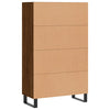 Kaappi ruskea tammi 69,5x31x115 cm tekninen puu