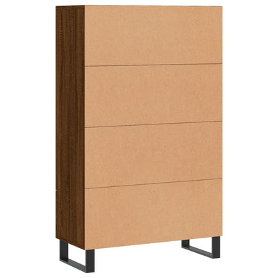 Kaappi ruskea tammi 69,5x31x115 cm tekninen puu