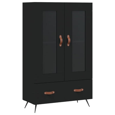 Kaappi musta 69,5x31x115 cm tekninen puu