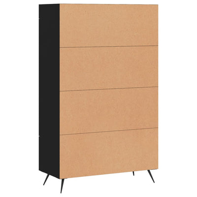 Kaappi musta 69,5x31x115 cm tekninen puu