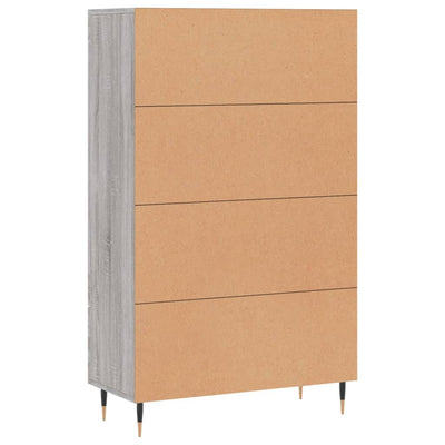 Kaappi harmaa Sonoma 69,5x31x115 cm tekninen puu