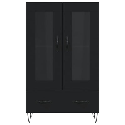 Kaappi musta 69,5x31x115 cm tekninen puu
