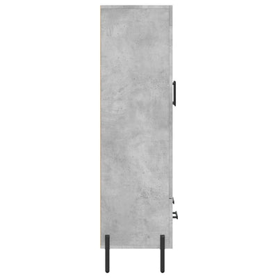 Kaappi betoninharmaa 69,5x31x115 cm tekninen puu
