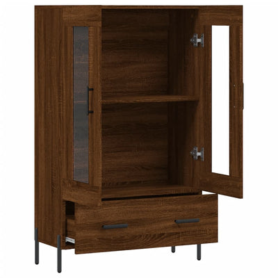Kaappi ruskea tammi 69,5x31x115 cm tekninen puu