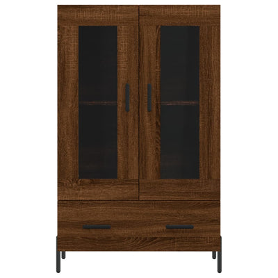 Kaappi ruskea tammi 69,5x31x115 cm tekninen puu