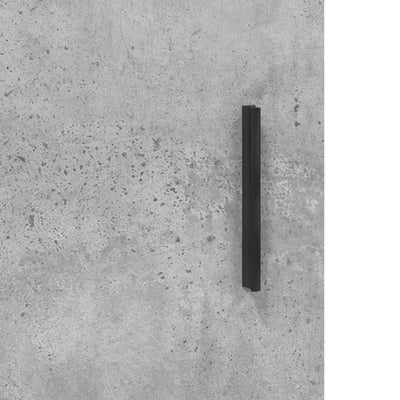Kaappi betoninharmaa 69,5x31x115 cm tekninen puu