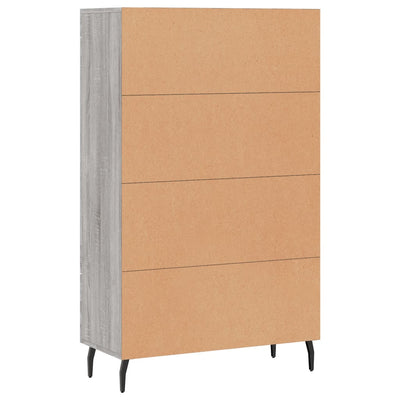 Kaappi harmaa Sonoma 69,5x31x115 cm tekninen puu