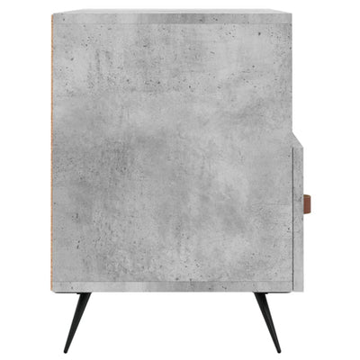TV-taso betoninharmaa 80x36x50 cm tekninen puu