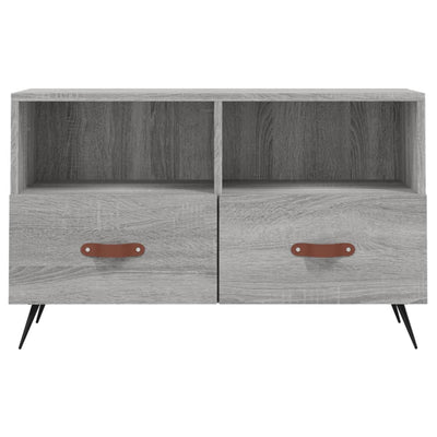 TV-taso harmaa Sonoma 80x36x50 cm tekninen puu