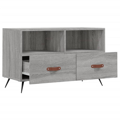 TV-taso harmaa Sonoma 80x36x50 cm tekninen puu
