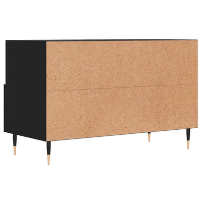 TV-taso musta 80x36x50 cm tekninen puu