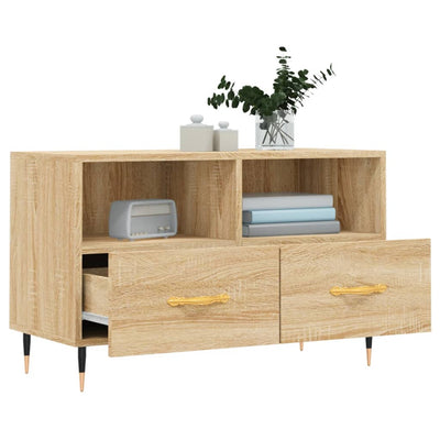 TV-taso Sonoma-tammi 80x36x50 cm tekninen puu