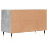 TV-taso betoninharmaa 80x36x50 cm tekninen puu