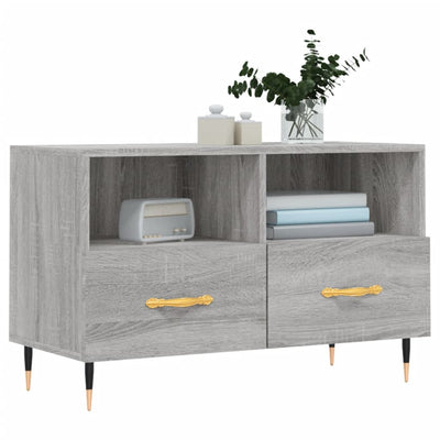 TV-taso harmaa Sonoma 80x36x50 cm tekninen puu
