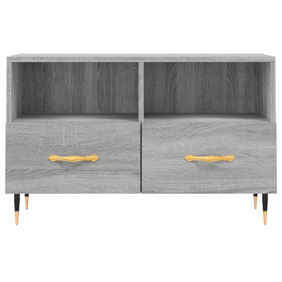TV-taso harmaa Sonoma 80x36x50 cm tekninen puu