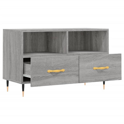 TV-taso harmaa Sonoma 80x36x50 cm tekninen puu