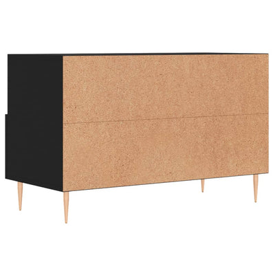 TV-taso musta 80x36x50 cm tekninen puu