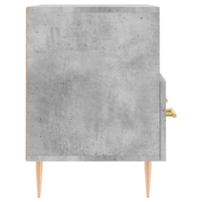 TV-taso betoninharmaa 80x36x50 cm tekninen puu