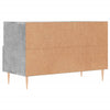 TV-taso betoninharmaa 80x36x50 cm tekninen puu