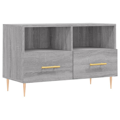 TV-taso harmaa Sonoma 80x36x50 cm tekninen puu