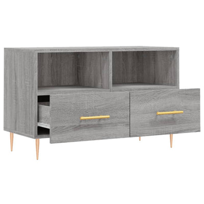 TV-taso harmaa Sonoma 80x36x50 cm tekninen puu