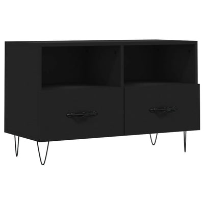 TV-taso musta 80x36x50 cm tekninen puu