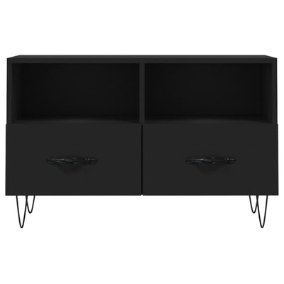 TV-taso musta 80x36x50 cm tekninen puu