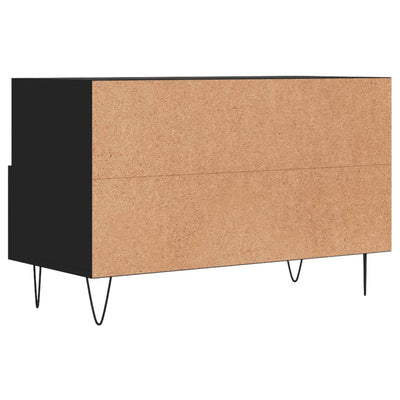 TV-taso musta 80x36x50 cm tekninen puu
