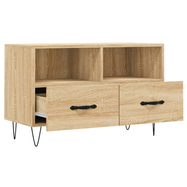 TV-taso Sonoma-tammi 80x36x50 cm tekninen puu