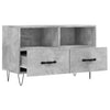 TV-taso betoninharmaa 80x36x50 cm tekninen puu
