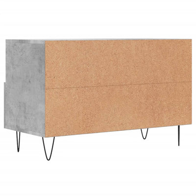 TV-taso betoninharmaa 80x36x50 cm tekninen puu