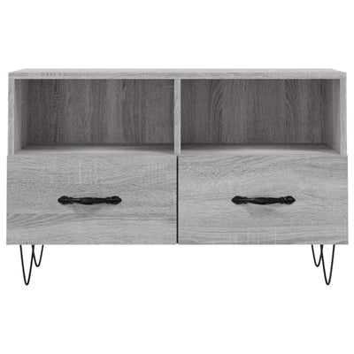 TV-taso harmaa Sonoma 80x36x50 cm tekninen puu