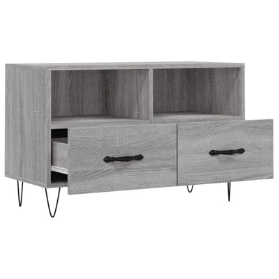 TV-taso harmaa Sonoma 80x36x50 cm tekninen puu