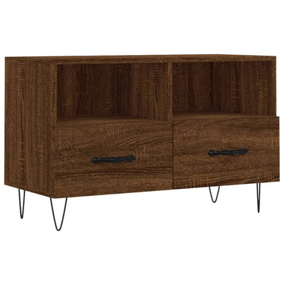TV-taso ruskea tammi 80x36x50 cm tekninen puu
