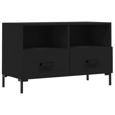 TV-taso musta 80x36x50 cm tekninen puu