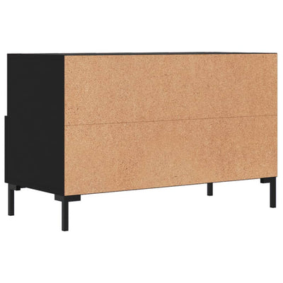 TV-taso musta 80x36x50 cm tekninen puu