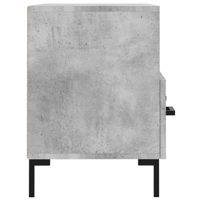 TV-taso betoninharmaa 80x36x50 cm tekninen puu