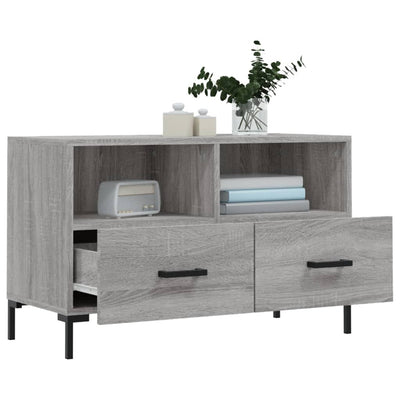 TV-taso harmaa Sonoma 80x36x50 cm tekninen puu
