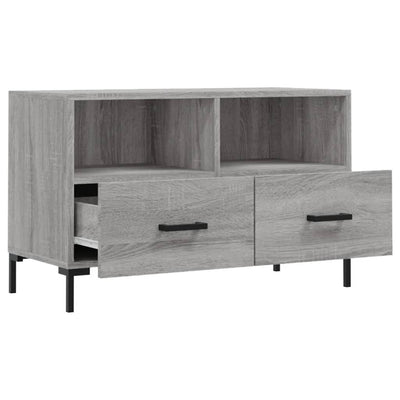 TV-taso harmaa Sonoma 80x36x50 cm tekninen puu