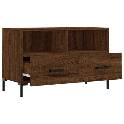 TV-taso ruskea tammi 80x36x50 cm tekninen puu