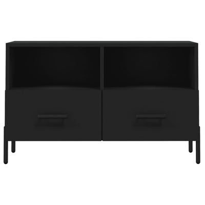 TV-taso musta 80x36x50 cm tekninen puu