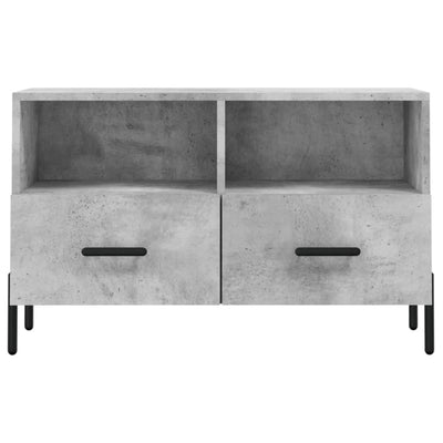 TV-taso betoninharmaa 80x36x50 cm tekninen puu
