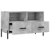 TV-taso betoninharmaa 80x36x50 cm tekninen puu