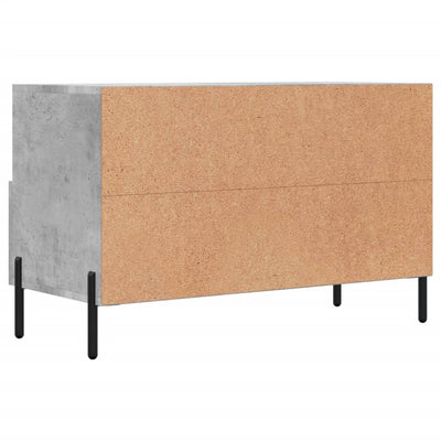 TV-taso betoninharmaa 80x36x50 cm tekninen puu